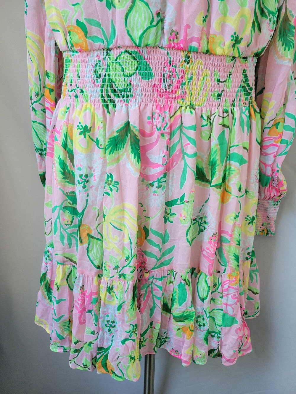 Lilly Pulitzer EllieLynn Long Sleeve Mini Dress Via Amore Spritzer 12 or 14 - Picture 8 of 14